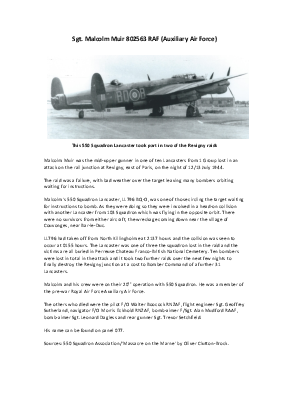 A preview of a PDF biography for Muir, Malcolm